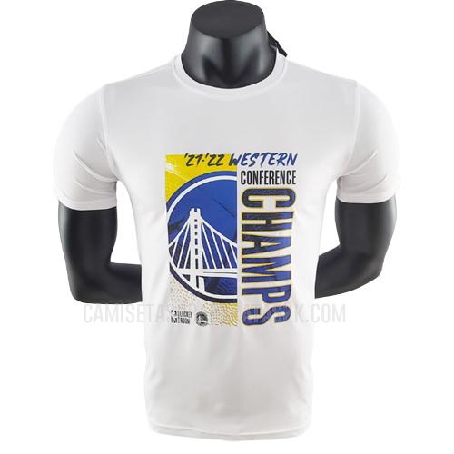 camiseta de baloncesto golden state warriors de la hombres blanco 22822a21 western champions 2021-22