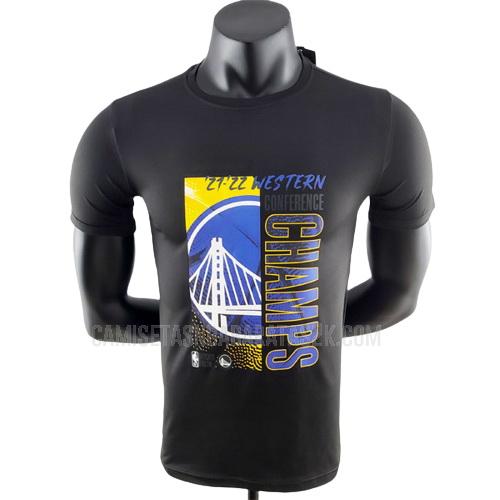 camiseta de baloncesto golden state warriors de la hombres negro 22822a20 western champions 2021-22