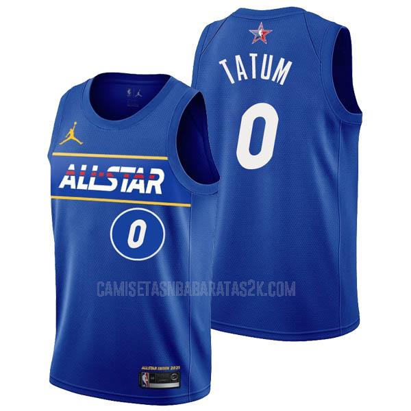 camiseta de la jayson tatum 0 hombres azul all-star 2021