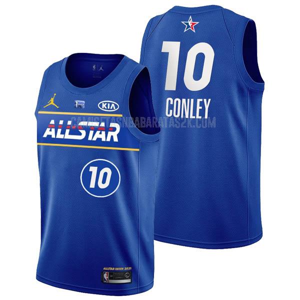 camiseta de la mike conley 10 hombres azul all-star 2021