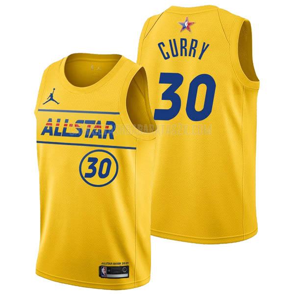 camiseta de la stephen curry 30 hombres amarillo all-star 2021