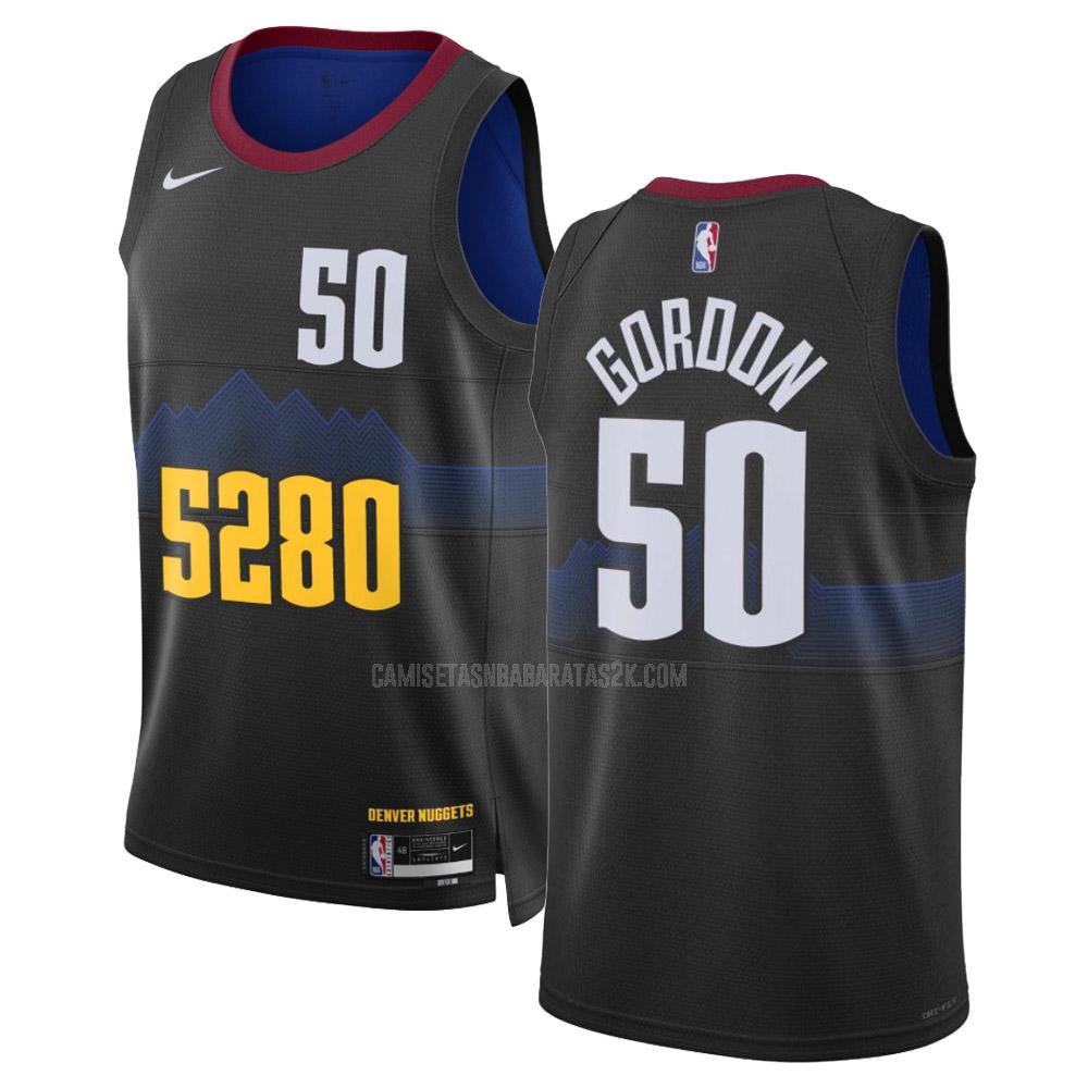 camiseta denver nuggets de la aaron gordon 50 hombre negro city edition 2023-24