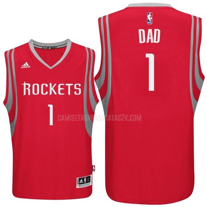 camiseta houston rockets de la dad 1 hombres rojo dia del padre