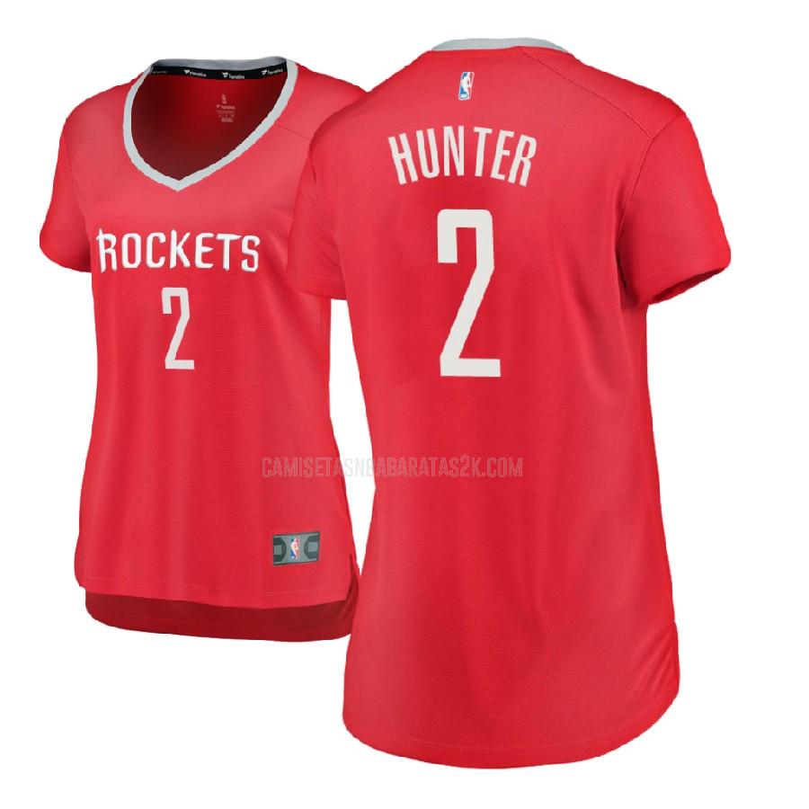 camiseta houston rockets de la r j hunter 2 mujer rojo icon 2017-18