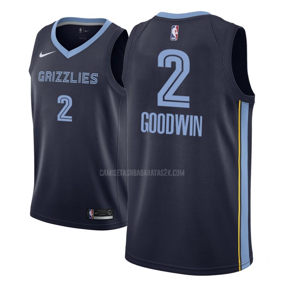 camiseta memphis grizzlies de la brandon goodwin 2 hombres azul marino icon