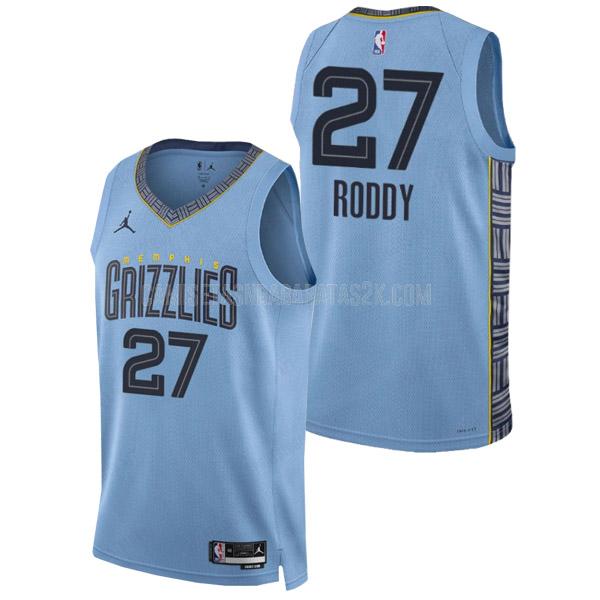 camiseta memphis grizzlies de la david roddy 27 hombres azul statement edition 2022-23