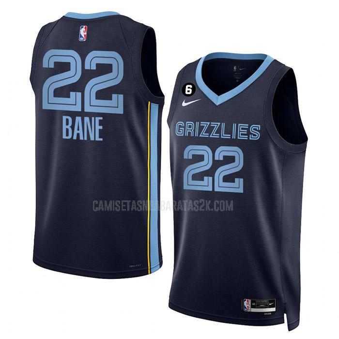 camiseta memphis grizzlies de la desmond bane 22 hombres azul marino icon edition 2022-23