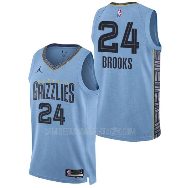 camiseta memphis grizzlies de la dillon brooks 24 hombres azul statement edition 2022-23