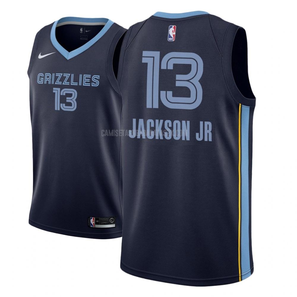 camiseta memphis grizzlies de la jaren jackson jr 13 hombres azul marino icon