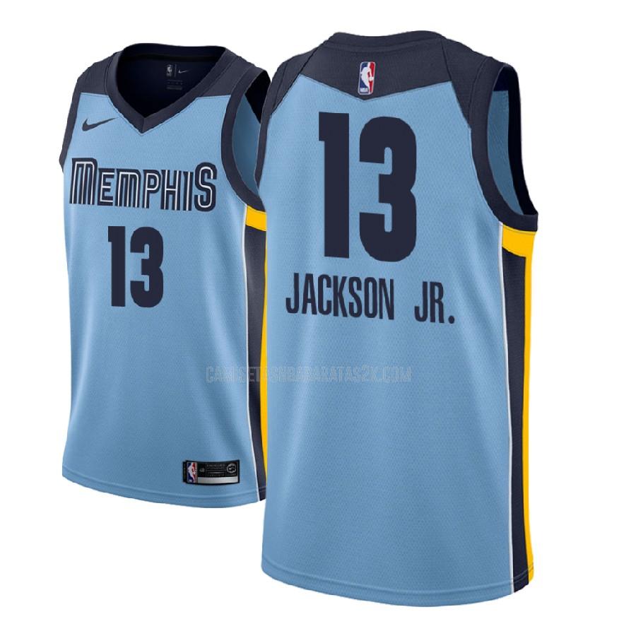 camiseta memphis grizzlies de la jaren jackson jr 13 hombres azul statement 2018 nba draft