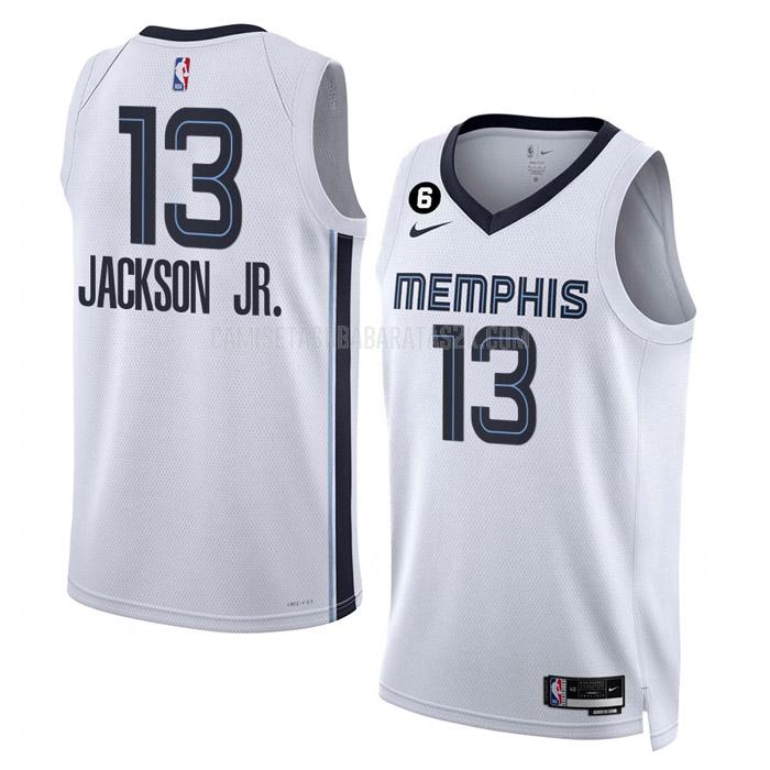 camiseta memphis grizzlies de la jaren jackson jr 13 hombres blanco association edition 2022-23