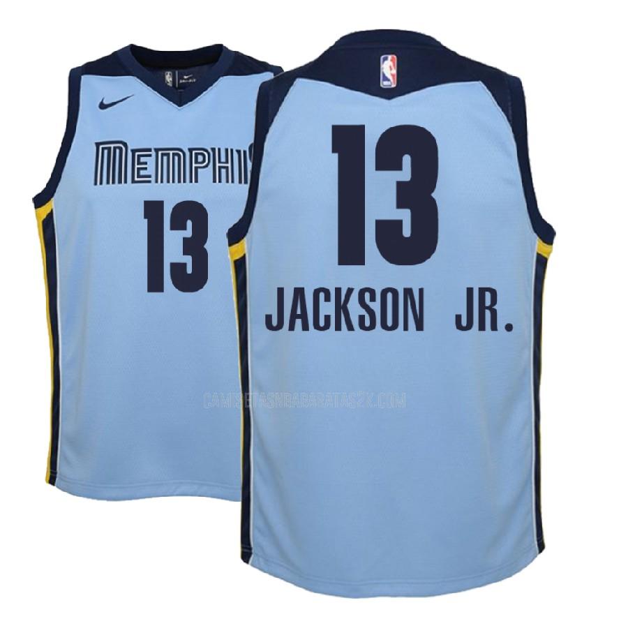 camiseta memphis grizzlies de la jaren jackson jr 13 niños azul statement 2018 nba draft