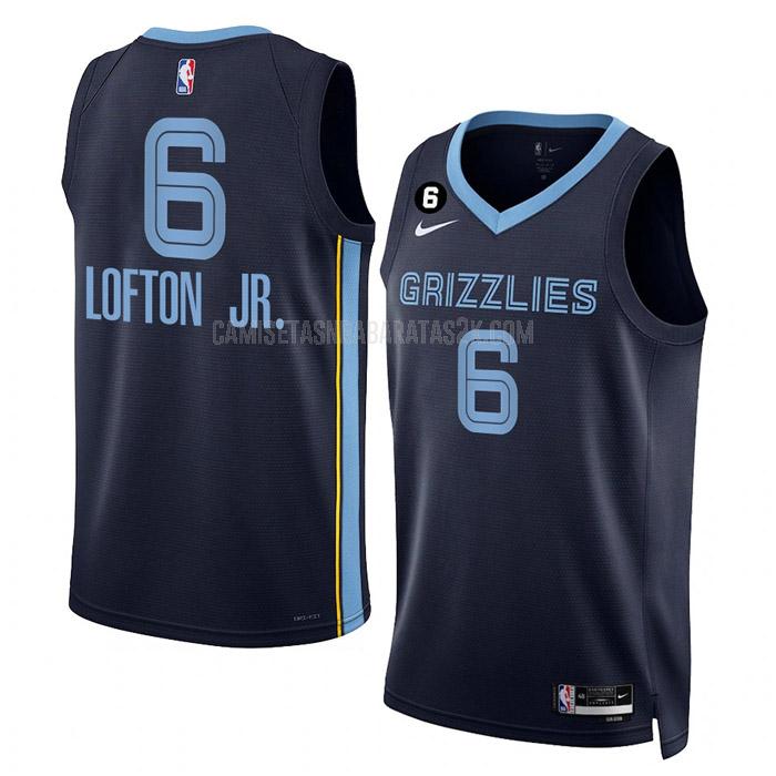 camiseta memphis grizzlies de la kenneth lofton jr 6 hombres azul marino icon edition 2022-23