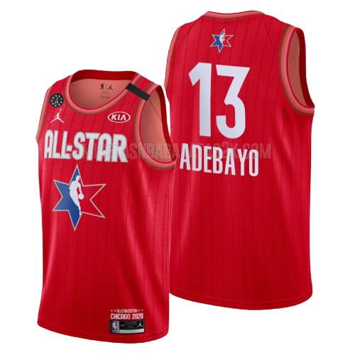 camiseta miami heat de la bam adebayo 13 hombres rojo nba all-star 2020
