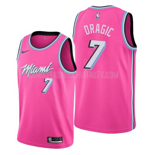 camiseta miami heat de la goran dragic 7 hombres rosa edición earned