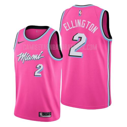 camiseta miami heat de la wayne ellington 2 hombres rosa edición earned