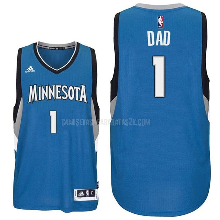 camiseta minnesota timberwolves de la dad 1 hombres azul dia del padre