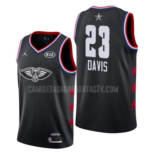 camiseta new orleans pelicans de la anthony davis 23 hombres negro nba all-star 2019