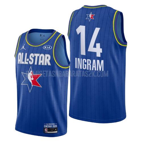 camiseta new orleans pelicans de la brandon ingram 14 hombres azul nba all-star 2020