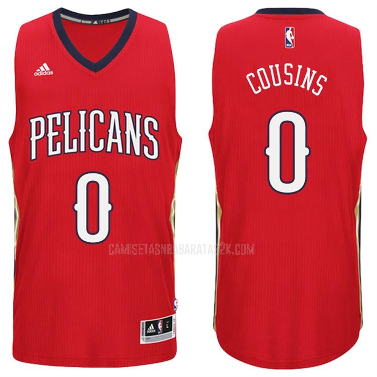 camiseta new orleans pelicans de la demarcus cousins 0 hombres rojo swingman 2016-17