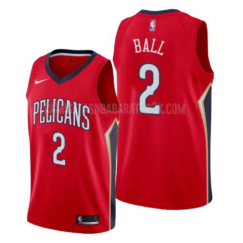 camiseta new orleans pelicans de la lonzo ball 2 hombres rojo statement