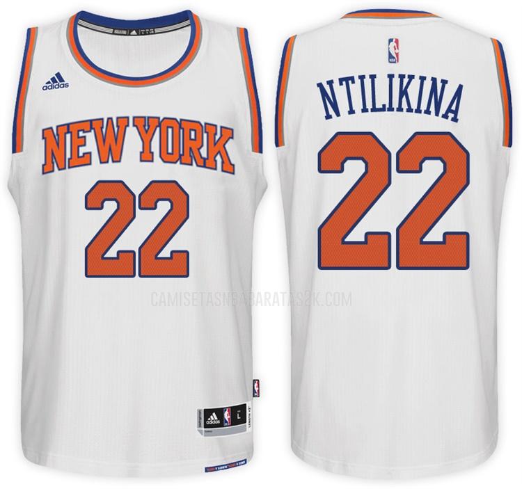 camiseta new york knicks de la frank ntilikina 22 hombres blanco primera