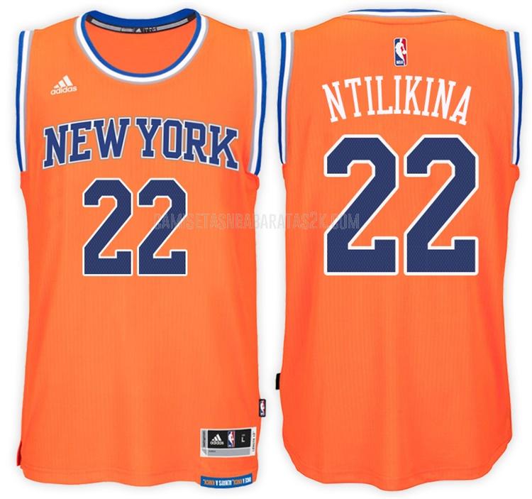 camiseta new york knicks de la frank ntilikina 22 hombres naranja alterno