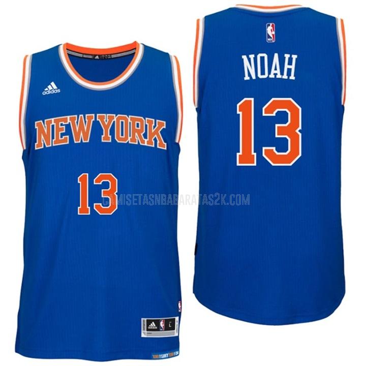 camiseta new york knicks de la joakim noah 13 hombres azul road swingman