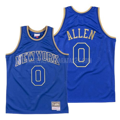 camiseta new york knicks de la kadeem allen 0 hombres azul throwback 2020