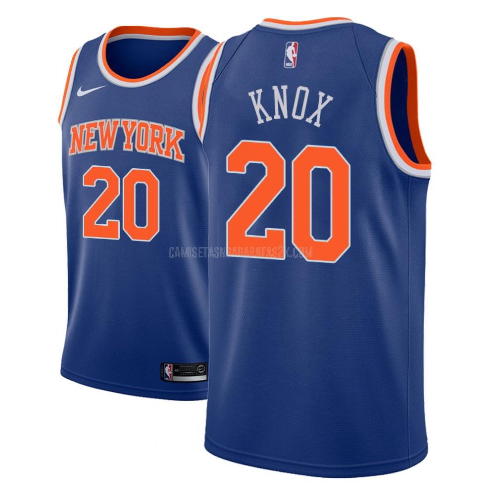 camiseta new york knicks de la kevin knox 20 hombres azul icon