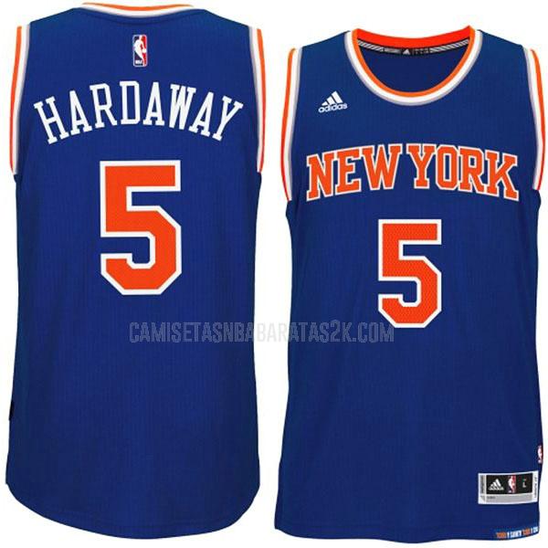 camiseta new york knicks de la tim hardaway jr 5 hombres azul road swingman 2014-15