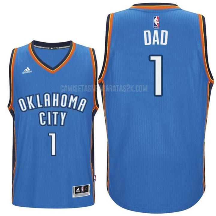 camiseta oklahoma city thunder de la dad 1 hombres azul dia del padre
