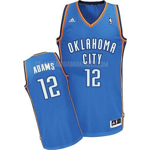 camiseta oklahoma city thunder de la steven adams 12 hombres azul road