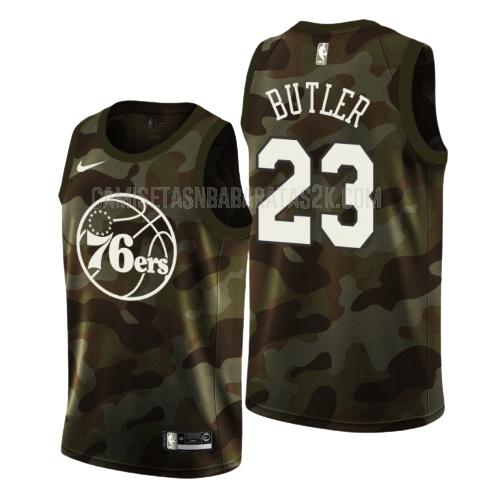 camiseta philadelphia 76ers de la jimmy butler 23 hombres camuflaje día conmemorativo 2019