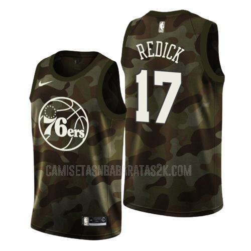 camiseta philadelphia 76ers de la jj redick 17 hombres camuflaje día conmemorativo 2019