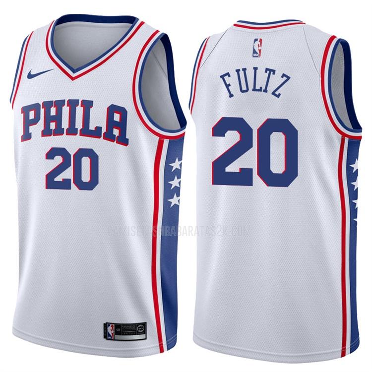 camiseta philadelphia 76ers de la markelle fultz 20 hombres blanco association 2017-18
