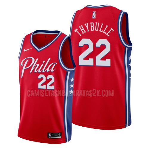 camiseta philadelphia 76ers de la matisse thybulle 22 hombres rojo statement 2019-20