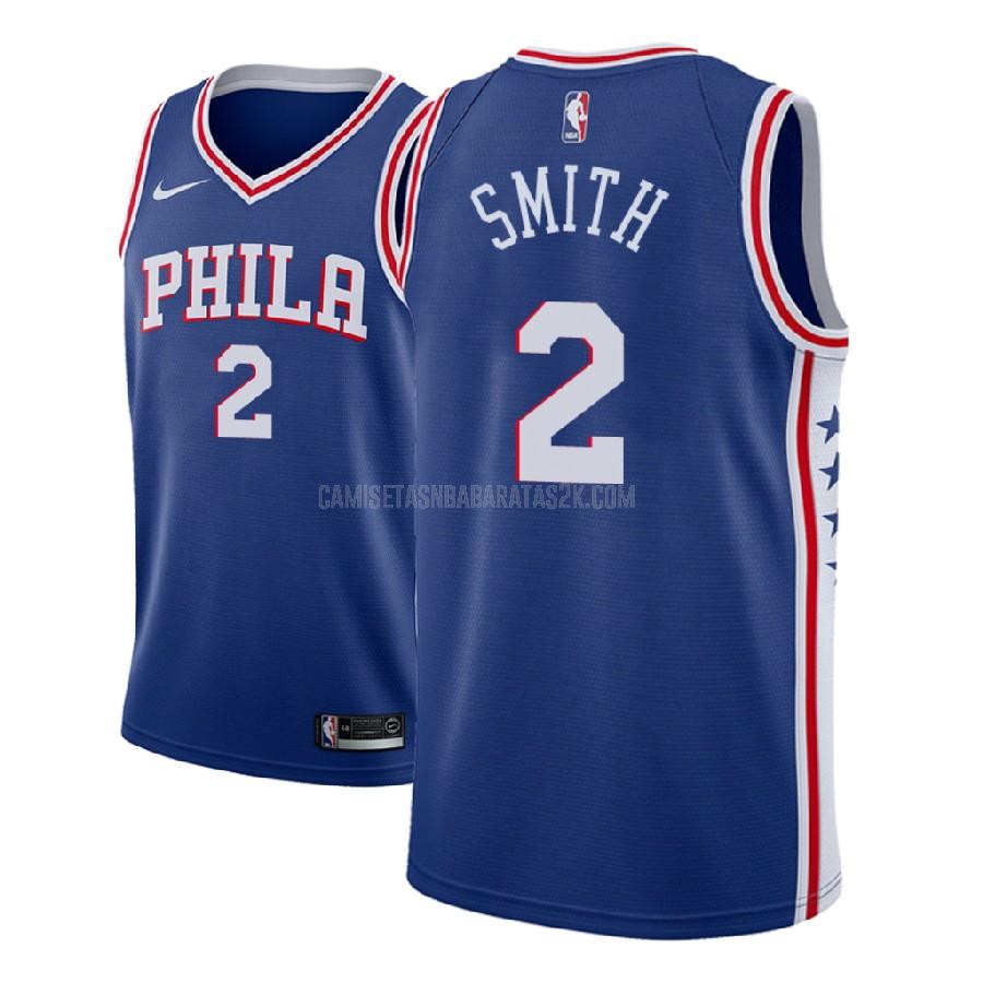 camiseta philadelphia 76ers de la zhaire smith 2 hombres azul icon 2018 nba draft
