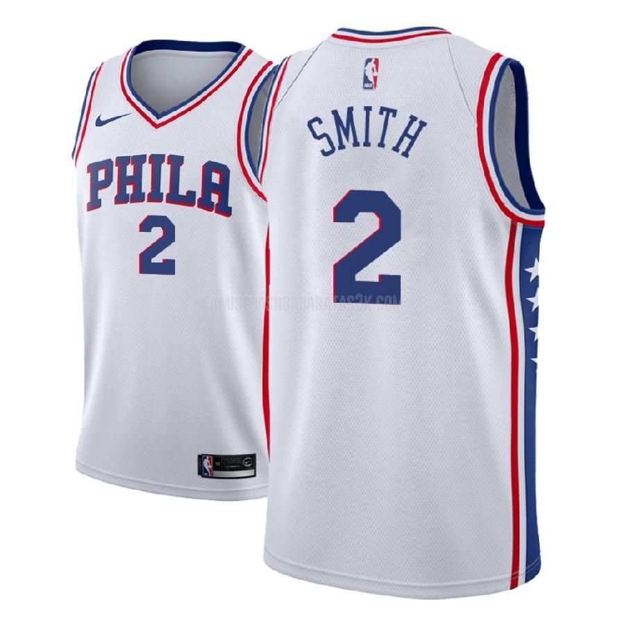 camiseta philadelphia 76ers de la zhaire smith 2 hombres blanco association 2018 nba draft