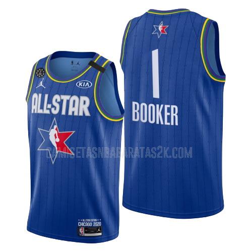 camiseta phoenix suns de la devin booker 1 hombres azul nba all-star 2020