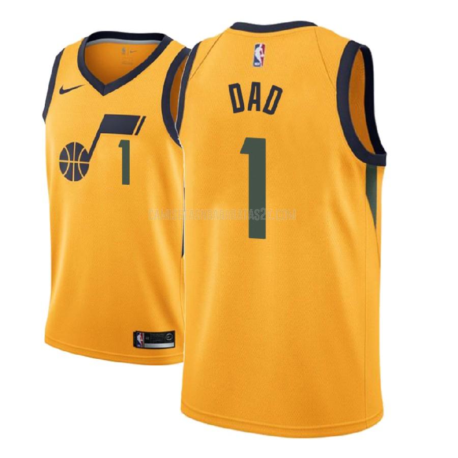 camiseta utah jazz de la dad 1 hombres amarillo dia del padre