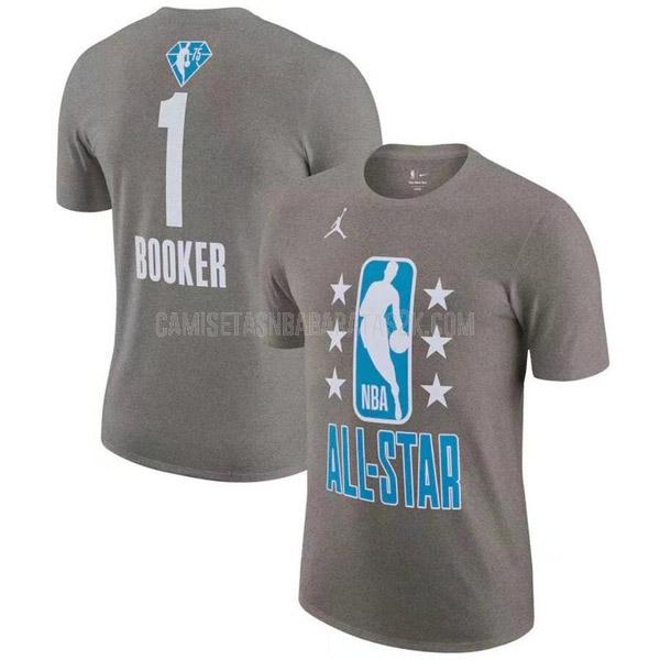 camisetas all-star de la devin booker 1 hombres gris 2022