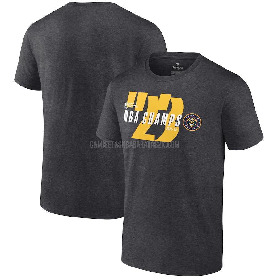 camisetas denver nuggets de la 23621a23 hombre gris oscuro nba champs 2022-23