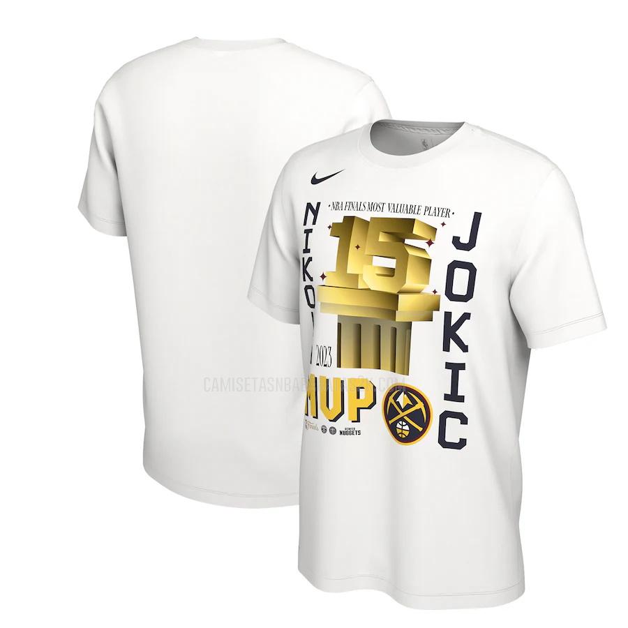 camisetas denver nuggets de la nikola jokic 23621a8 hombre blanco mvp 2023