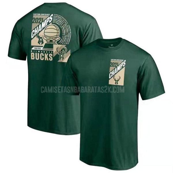 camisetas milwaukee bucks de la hombres verde campeón 2021