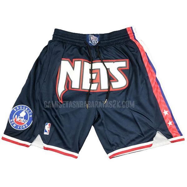 pantalones cortos brooklyn nets de la hombres azul marino city edition just don lw1