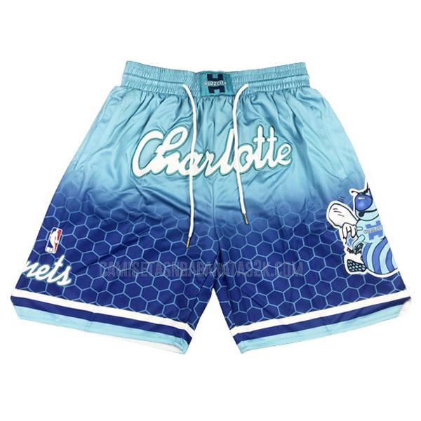 pantalones cortos charlotte hornets de la hombres azul city edition hf1