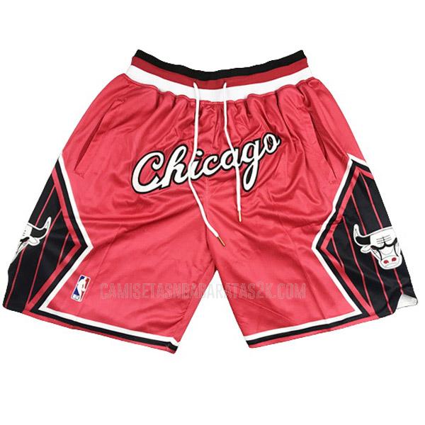 pantalones cortos chicago bulls de la hombres rojo city edition gn1