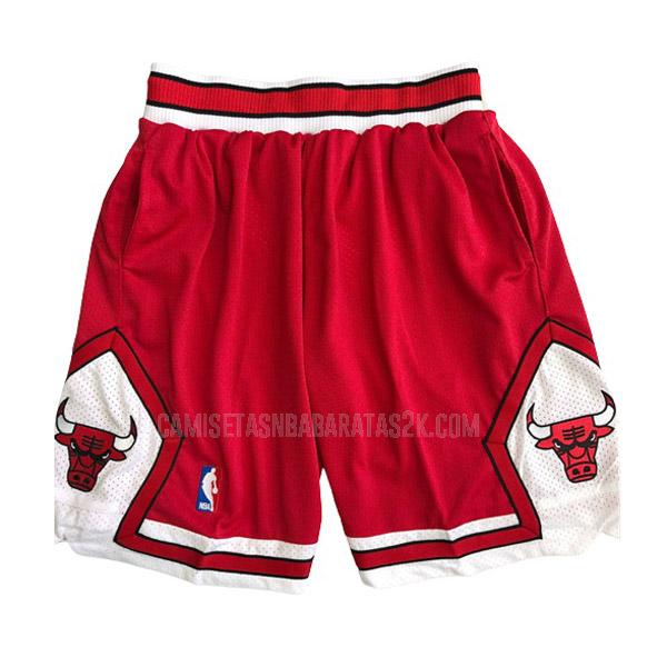 pantalones cortos chicago bulls de la hombres rojo gn1