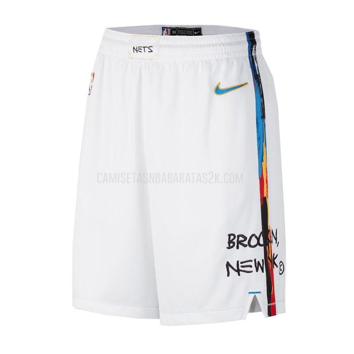 pantalones cortos de baloncesto brooklyn nets de la blanco city edition 2023